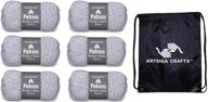 🧶 пряжа patons baby sport solids grey marl: фабричная упаковка, 6 мотков (тот же оттенок) + сумка для проектов и рукоделия - покупайте сейчас! логотип