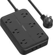 💡 tessan surge protector power strip with usb, 6 ac outlets & 3 usb charging ports, 5ft extension cord - ideal for home, dorm room, office and more! logo