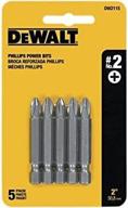 dewalt screwdriver set, #2 phillips power bit, 2-inch, 5-pack (dw2115) - optimized for seo logo