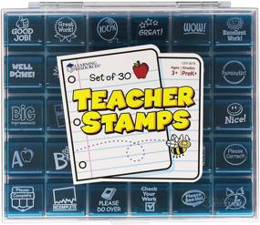 img 4 attached to 🚀 Boost Classroom Motivation with Learning Resources Jumbo Illustrated Teacher Stamps: 30 Encouraging Messages Stamps for Homework