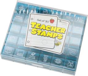 img 1 attached to 🚀 Boost Classroom Motivation with Learning Resources Jumbo Illustrated Teacher Stamps: 30 Encouraging Messages Stamps for Homework