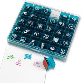 img 2 attached to 🚀 Boost Classroom Motivation with Learning Resources Jumbo Illustrated Teacher Stamps: 30 Encouraging Messages Stamps for Homework