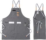 versatile apron with pockets for men and women - chef, waiters, artists, ideal for grill, kitchen, restaurant, bar, shop logo