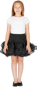 img 3 attached to 👗 Stylish & Twirl-Ready: BlackButterfly Kids Organza Petticoat Skirt