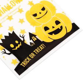 img 2 attached to 🎃 VIPITH Halloween Cellophane Bags - 100 Pcs Resealable Pumpkin Demon Tree Treat Bags for Bakery, Cookie, Candies - 3.9 * 3.9 Inch