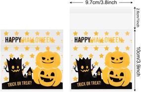 img 1 attached to 🎃 VIPITH Halloween Cellophane Bags - 100 Pcs Resealable Pumpkin Demon Tree Treat Bags for Bakery, Cookie, Candies - 3.9 * 3.9 Inch