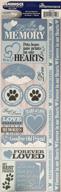 🐾 reminisce signature series cardstock combo stickers: pet loss theme, 4.25 by 12-inch logo