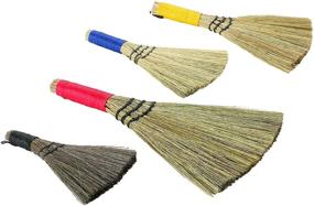 img 2 attached to 🧹 Multi Color Neutrals Yarn Wrapped Handles, Set of 4 Whisk Broom by Creative Co-Op, 4-inch