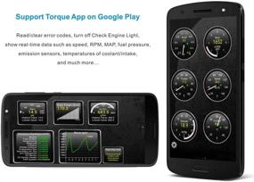 img 2 attached to Панлонг Блютуз OBD2 OBDII автомобильный диагностический сканер для Android - совместим с Torque Pro для проверки индикатора Check Engine Light