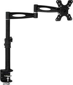 img 4 attached to 🖥️ Mount-It! Single Monitor Arm Mount - Heavy Duty Full Motion Desk Stand - Height Adjustable - Fits 19 21 24 27 29 30 Inch VESA 75 100 Compatible Computer Screen - C-Clamp Base - Holds up to 33 Lbs