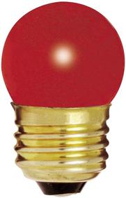 img 1 attached to Satco S4511 Ceramic Red 7.5-Watt S11 Incandescent Lamp, 120V, Medium Base (1/Card)