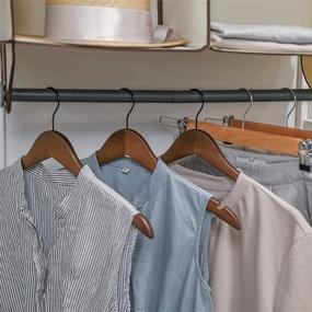 img 1 attached to 👗 Maximize Closet Space with StorageWorks Hanging Closet Organizer - 4 Section Shelves, Garment Rod, and Durable Canvas Material