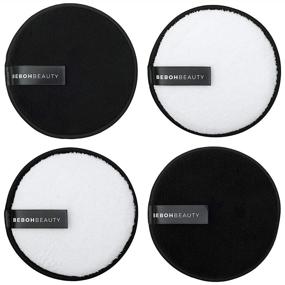 img 4 attached to 🌿 Large Eco-Friendly Microfiber Makeup Remover Pads – Pack of 4 Reusable Eraser Rounds for Chemical-Free Removal of Eye Makeup, Foundation, Highlighter, and Lipstick
