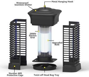 img 2 attached to 🦟 Upgrade Electric Bug Zapper 3800V: Advanced LED UV Mosquito Lamp Light and Fly Repellent Machine for Effective Insect Control and Backyard Pest Management