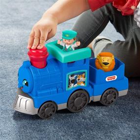 img 2 attached to 🚂 Fisher-Price Little People Animal Train: Musical Push-Along Toy for Toddlers and Preschool Kids, Ages 1-5 Years