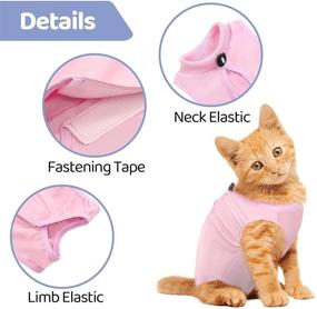 img 3 attached to SAWMONG Cat Recovery Suit with Anti-Licking Pet Surgical Recovery Snugly Shirt – Ideal After Abdominal Surgery for Cats, as an E-Collar Alternative