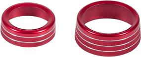 img 1 attached to 🔴 Durable Red Aluminum Alloy Knob Set for Dodge Challenger, Charger, Ram - Compatible with 2015-2021 Models - Shop Now!