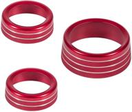 🔴 durable red aluminum alloy knob set for dodge challenger, charger, ram - compatible with 2015-2021 models - shop now! logo