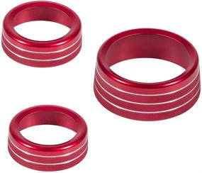 img 3 attached to 🔴 Durable Red Aluminum Alloy Knob Set for Dodge Challenger, Charger, Ram - Compatible with 2015-2021 Models - Shop Now!