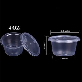 img 3 attached to ROZKITCH 4oz Plastic Food Storage Containers with Airtight Lids - Ideal for Fruits, Snacks, Floam Beads, Portion Control, Meal Prep, Slimes, Art Crafts, DIY - Pack of 40, White