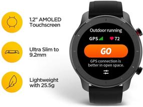 img 2 attached to Умные часы Amazfit GTR с GPS и ГЛОНАСС, мониторингом сердечного ритма, трекером активности, длительным сроком работы батареи в 10 дней и 12 режимами спорта - 42 мм, кораллово-красные.