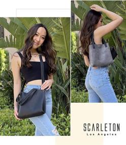 img 3 attached to Stylish and Versatile: Scarleton Small Reversible Crossbody for Women – the Perfect Handbags & Wallets Combo