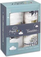 zuraus baby baby swaddles - 100% organic cotton breathable and washable muslin swaddles for both boys and girls logo