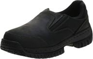 рабочая обувь skechers hartan slip-on в коричневом цвете логотип