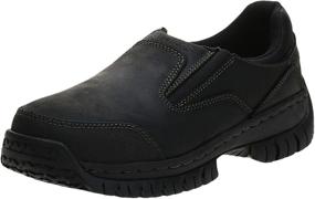 img 4 attached to Рабочая обувь Skechers Hartan Slip-On в коричневом цвете