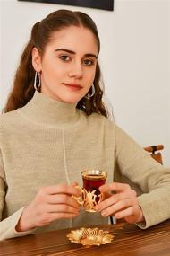 img 2 attached to ☕ Indulge in Opulent Turkish Tea Saucers for the Ultimate Luxurious Tea Experience