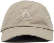 🧢 top level apparel: deathly hallows magic logo soft cotton low profile cap - embroidered & stylish logo