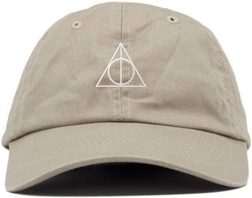 img 2 attached to 🧢 TOP LEVEL APPAREL: Deathly Hallows Magic Logo Soft Cotton Low Profile Cap - Embroidered & Stylish