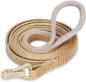 img 4 attached to 🐶 PetsHome Dog Leash: Bling Rhinestones, Premium PU Leather, Durable & Soft 5FT Lead for Control, Safety Training, Walking - Suitable for Small to Large Dogs