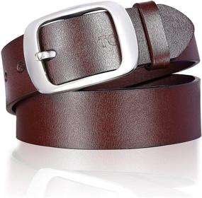 img 4 attached to TOBAAT Western Vintage Genuine Leather Women's Accessories for Belts