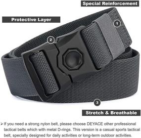 img 2 attached to 🎯 DEYACE Tactical Quick Release Harnesses: Enhanced Non-Slip Men's Belt Accessories