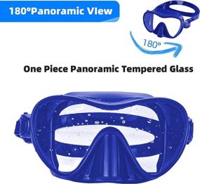 img 3 attached to 🤿 Upgrade Diving Snorkel Set - Keystand Dry Top Snorkel Mask with Adjustable Size for Adults, Anti-Leak Tempered Glass, 180° Panoramic Scuba Mask - Complete Swimming Gear Package