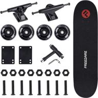 🛹 freedare complete skateboard truck and wheel set with bearings, tool, riser pads, and hardware logo