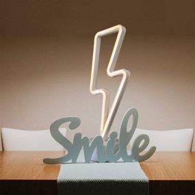 img 2 attached to 💡 Illuminate Your Space with the Lightning Bolt LED Neon Marquee Signs Light - LALA LAMP (Warm White) – With Convenient Holder Base