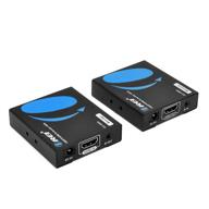 🔌 orei hdmi extender over lan single cat5e/cat6a/cat7 cable uncompressed 1080p @ 60hz with ir - up to 400 ft - digital full hd balun kit video transmitter and receiver for extended hdmi transmission logo