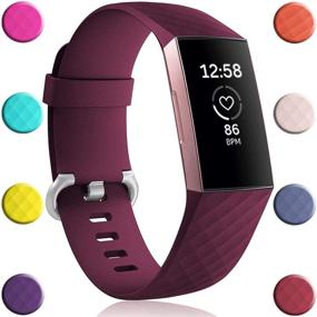 img 4 attached to Водонепроницаемые спортивные ремешки для часов Fitbit Charge 4/3 - ремешки KOLEK, подходящие для женщин и мужчин.