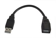 6-дюймовый чёрный usb 2.0 кабель высокой скорости от вашего магазина кабелей логотип