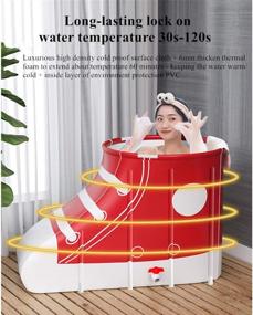 img 3 attached to 🛀 Ultimate Relaxation: Portable Foldable Bathtub for Family Bathroom SPA Experience