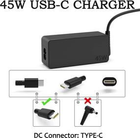 img 2 attached to 45W USB Type C Charger for Lenovo Chromebook C330 S330 300e 100e 500e 🔌 Chromebook 2nd Gen MTK AST N23 Yoga Series School Laptop - AC Adapter Power Supply Cord