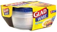 🍲 gladware big bowl containers with lids, round size, 6 cups - pack of 3 logo