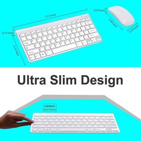 img 2 attached to 💻 Energy-Saving Keyboard and Mouse Combo: TRELC 2.4G Ultra Thin Wireless Keyboard and Slim DPI Adjustable Mouse for PC, Desktop, Computer, Notebook, Laptop, Smart TV – Silent Click, Silver