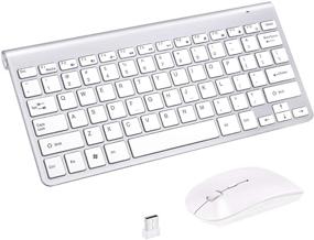 img 4 attached to 💻 Energy-Saving Keyboard and Mouse Combo: TRELC 2.4G Ultra Thin Wireless Keyboard and Slim DPI Adjustable Mouse for PC, Desktop, Computer, Notebook, Laptop, Smart TV – Silent Click, Silver