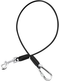 img 4 attached to 🐶 Pawaboo Dog Seatbelt - Chew-Proof Leash Extender for Car Safety - Coated Steel Rope with Clip Strap - Heavy Duty Carabiner - Attaches to Latch Bar and Headrest Support Rod