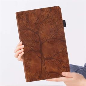 img 1 attached to 📱 Pefcase iPad Mini 5 Case, Apple iPad Mini 1/2/3/4/5th Generation Cover, Multi-Angle Viewing Folio Smart PU Leather Cover with Auto Sleep/Wake 7.9" - Life Tree Brown
