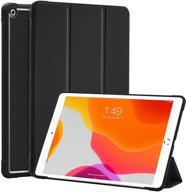 📱 siwengde ipad case 9th/8th/7th gen: slim lightweight trifold stand smart cover, shock absorption, soft tpu back protective case, auto wake/sleep (black) logo