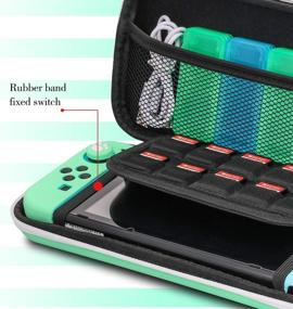 img 3 attached to Complete Accessories Kit for Switch Animal Crossing & OLED 🎮 Model: Carrying Case, Joy Con Covers, Screen Protector, Thumb Grips, USB-C Cable